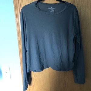 American Eagle Long Sleeve Crop Top